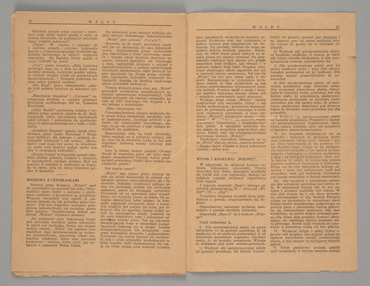 Czasopismo zatytułowane "Wzlot. Pismo Młodzieży Lotniczej", Rok I, lipiec - wrzesień 1943 r.