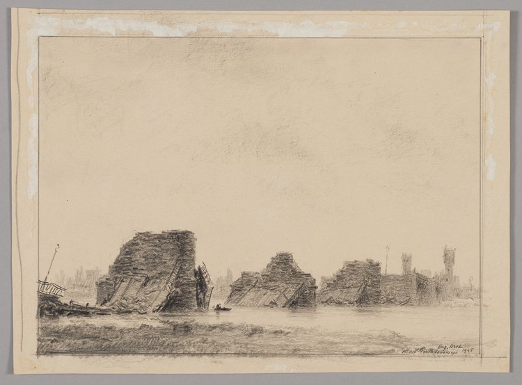 Most Poniatowskiego w ruinie