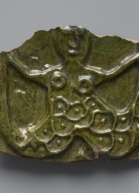 Fragment kafla z wyobrażeniem Syreny