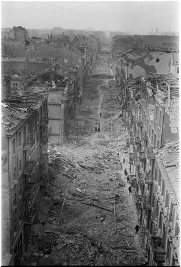 Panorama ruin zabudowy przy ulicy Pańskiej