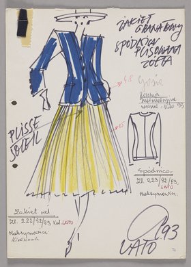 Projekt ubioru z kolekcji informacyjnej wiosna - lato 1993