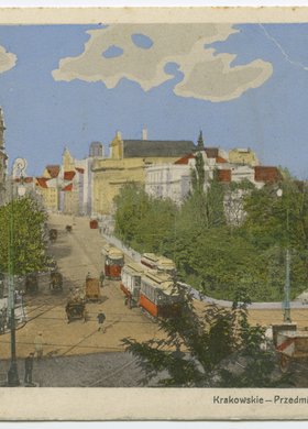 Krakowskie Przedmieście od strony wylotu ulicy Trębackiej