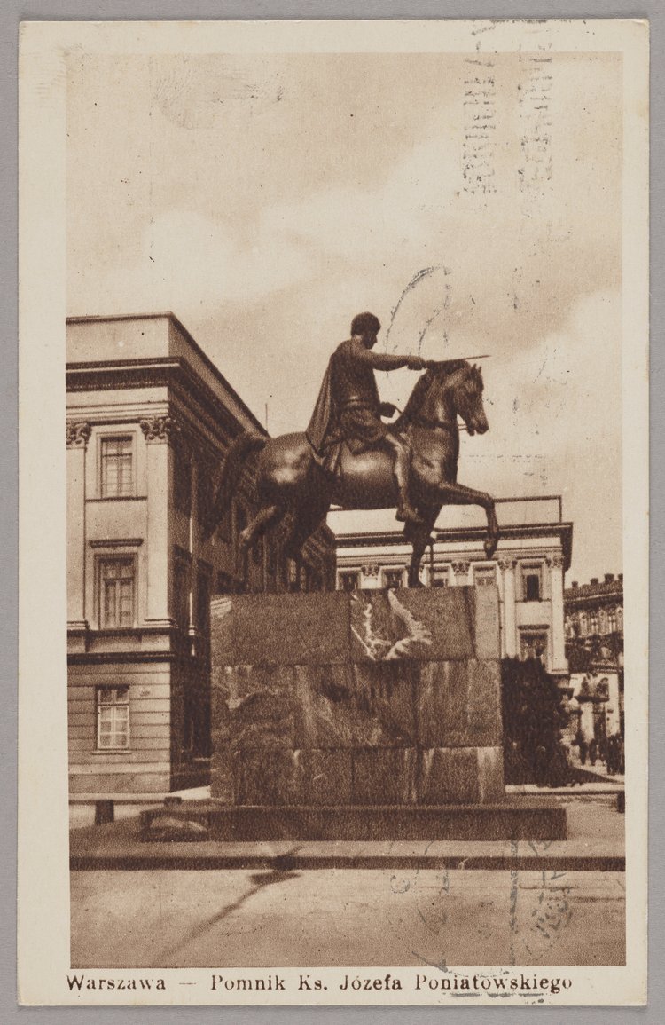 Pomnik księcia Józefa Poniatowskiego na dziedzińcu pałacu Saskiego