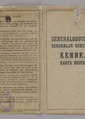 Kennkarte/Karta rozpoznawcza lekarza Jerzego Jana Higiera