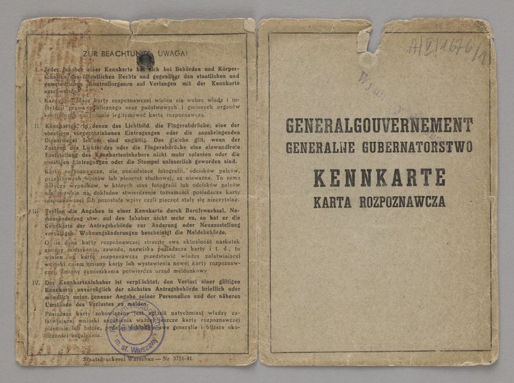 Kennkarte/Karta rozpoznawcza lekarza Jerzego Jana Higiera