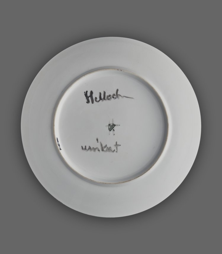 Talerz porcelanowy z motywem Syreny warszawskiej