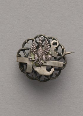 Broszka z symbolami patriotycznymi