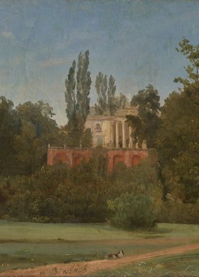 Widok pałacu w Natolinie od strony parku