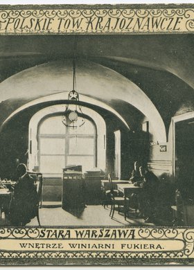 Wnętrze winiarni Fukiera w kamienicy przy Rynku Starego Miasta 27