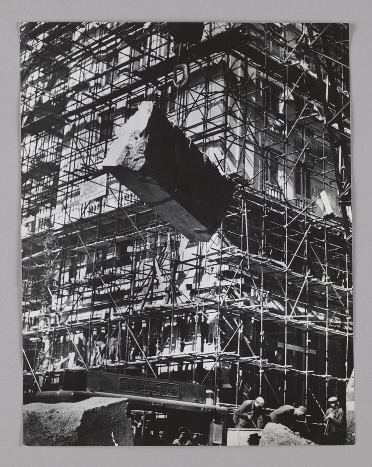 View of the construction site of the Marshal’s Residential District (MDM), Konstytucji Sq., corner of Piękna St.