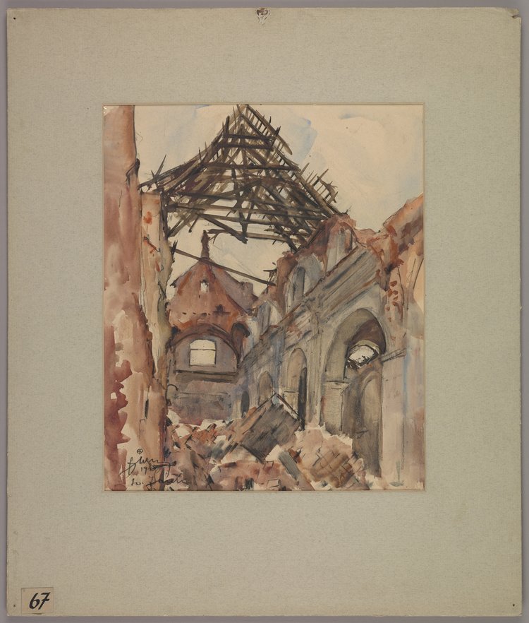 Wnętrze kościoła św. Jacka w ruinie