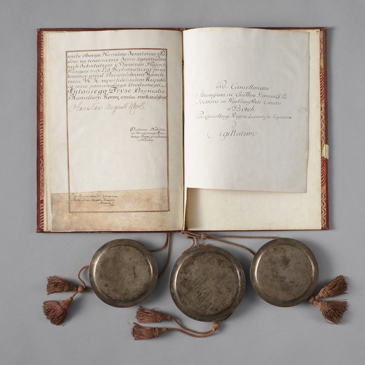 Akt nadania szlachectwa Antoniemu Fryze przez króla Stanisława Augusta Poniatowskiego