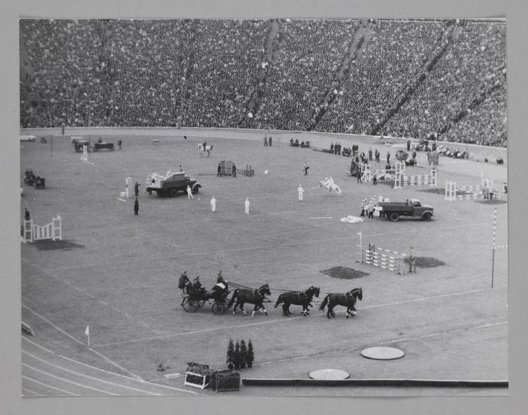Zawody hippiczne na Stadionie Dziesięciolecia