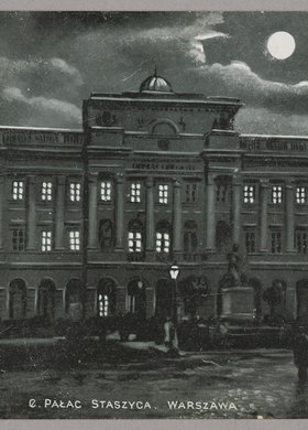 Pałac Staszica nocą