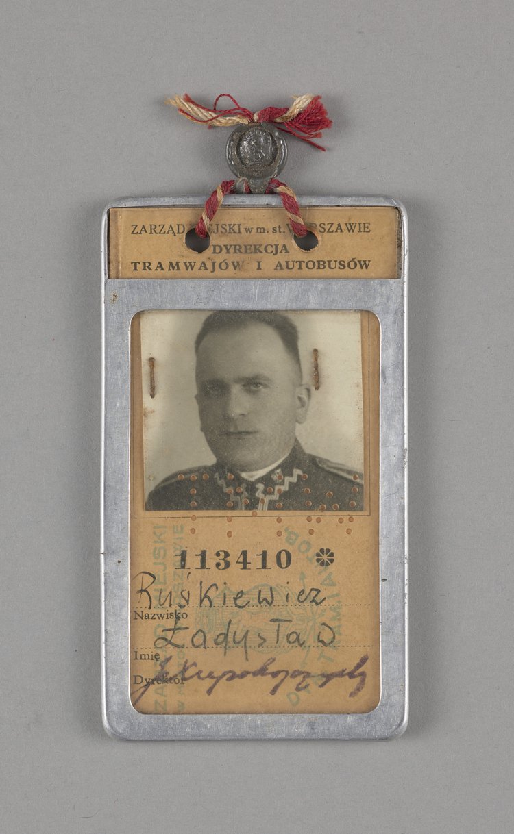 Bilet miesięczny ulgowy wystawiony Władysławowi Ruśkiewiczowi