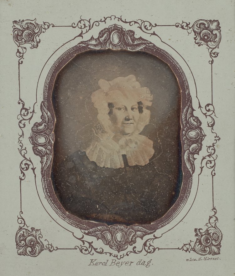 Portret Joanny z Herglów Hauszyldowej, dagerotyp obrazu olejnego