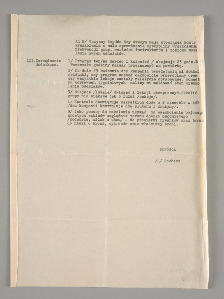 Dwie broszury konspiracyjne dotyczące szkolenia oddziałów