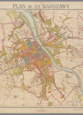 Plan m.st. Warszawy, skala 1:20 000