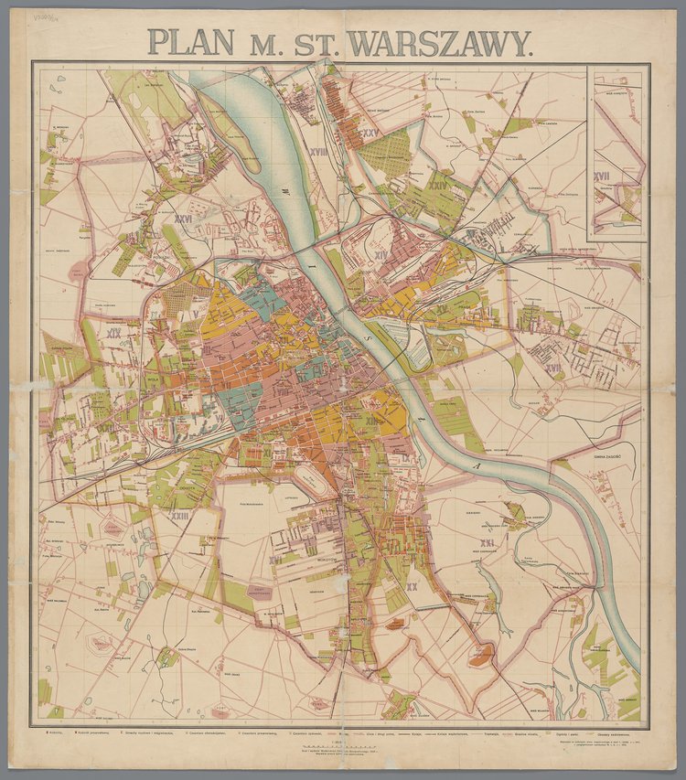 Plan m.st. Warszawy, skala 1:20 000