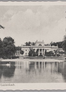 Staw Południowy i pałac Na Wyspie w Łazienkach