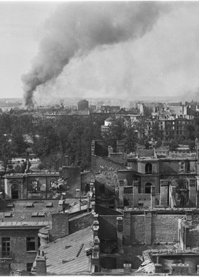 Panorama zniszczonego Śródmieścia