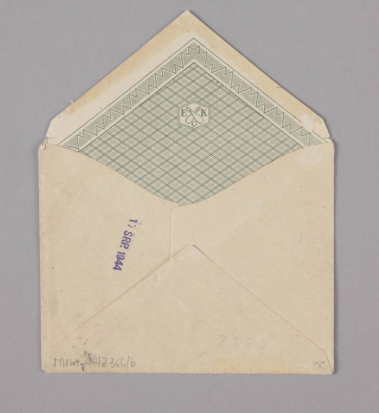 List w kopercie z okresu Powstania Warszawskiego wysłany dzięki Poczcie Harcerskiej Armii Krajowej