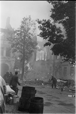 Pożar kamienicy przy placu Dąbrowskiego 4