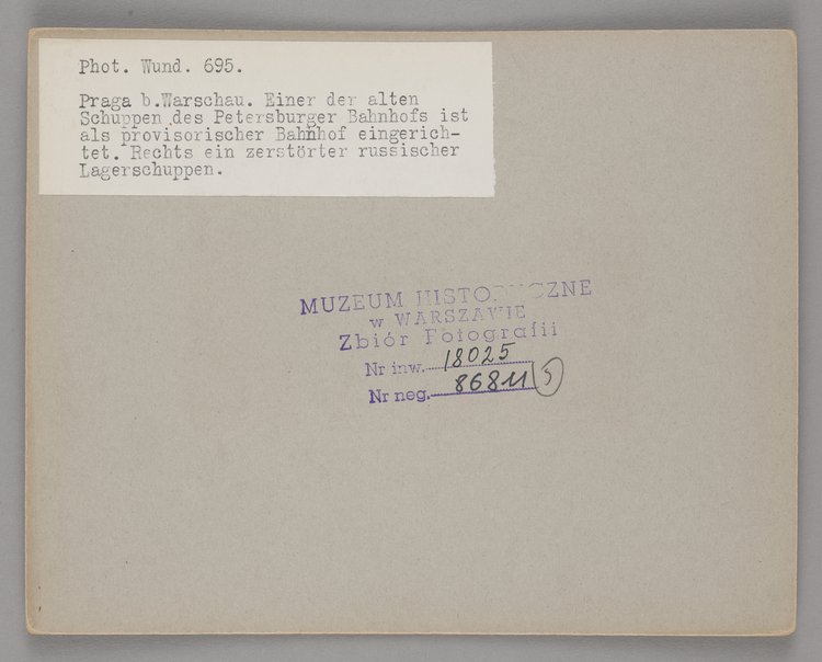 Tymczasowy budynek Dworca Petersburskiego przy ulicy Targowej