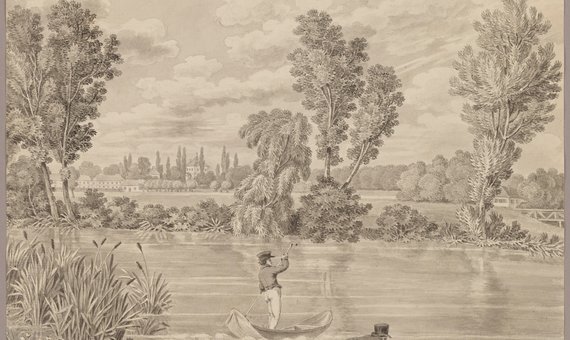 Widok Marymontu od strony stawu