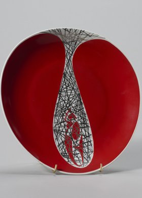 Talerz porcelanowy z motywem Syreny w sieci