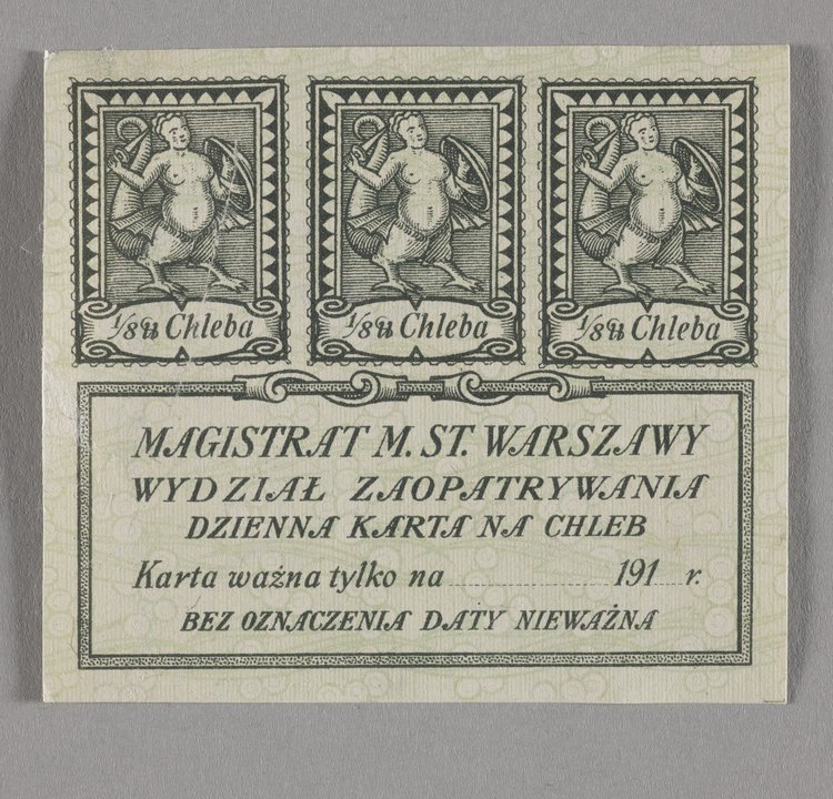 Karta żwynościowa dla ludności miasta stołecznego Warszawy