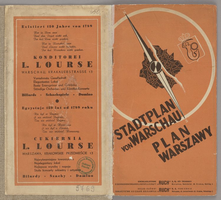 Stadtplan von Warschau. Plan miasta Warszawy, 1:20 000