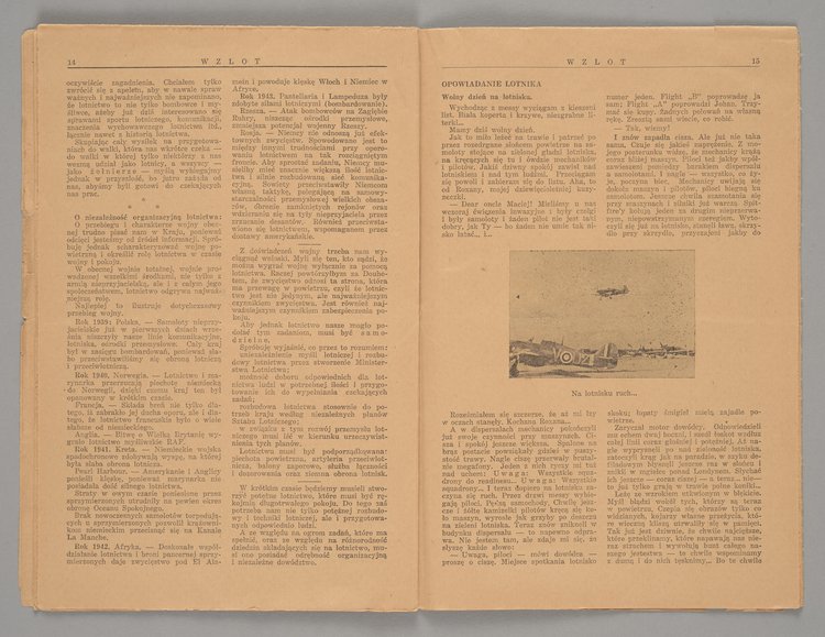 Czasopismo zatytułowane "Wzlot. Pismo Młodzieży Lotniczej", Rok I, lipiec - wrzesień 1943 r.