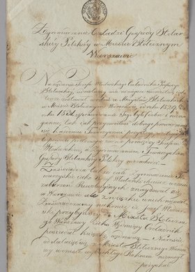 Zaświadczenie wystawione Józefowi Włodarskiemu