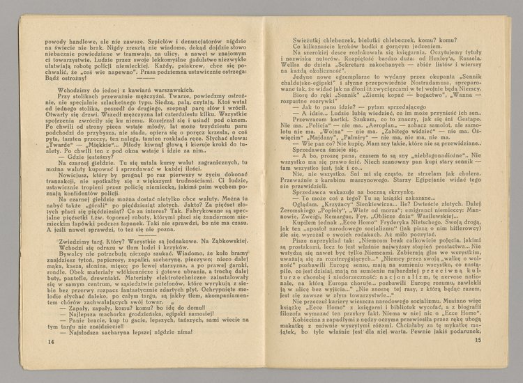 Broszura Aleksandra Kraushara [naprawdę Aleksandra Maliszewskiego] p.t. Warszawa i Warszawka w okresie przedpowstaniowym