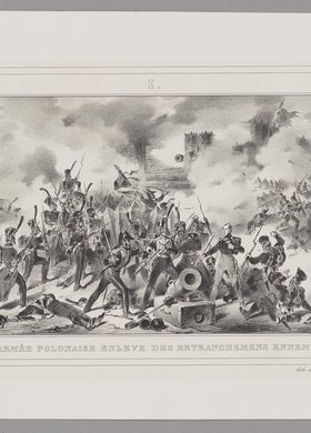 L'armée Polonaise enleve des retrancchemens ennemis (Armia polska atakuje umocnienia wroga)