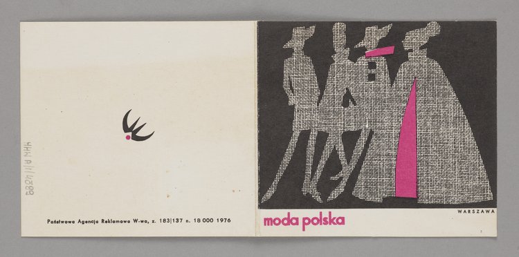 Zaproszenie na pokaz mody Moda Polska - Kolekcja wiodąca Jesień-Zima 1976/77