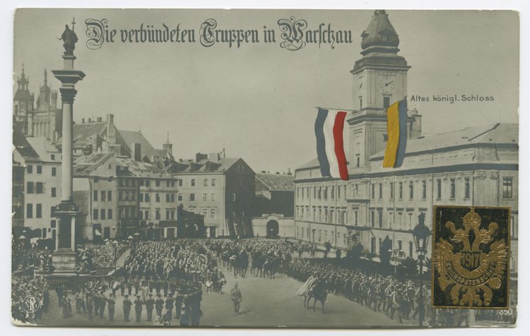 Niemieckie wojska na placu Zamkowym