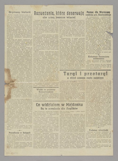 Dzień Warszawy. Wydanie poranne, Nr 1050 z 3 września 1944 r., R. IV