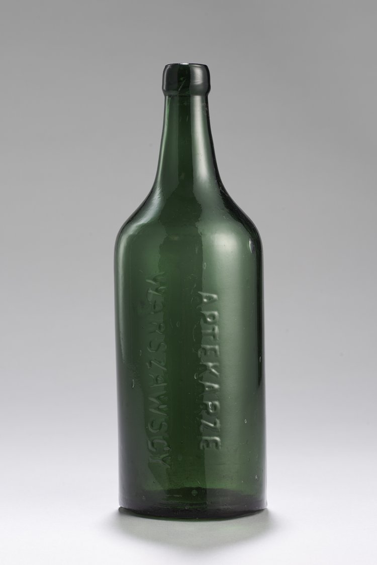 Butelka z napisem "Aptekarze Warszawscy"