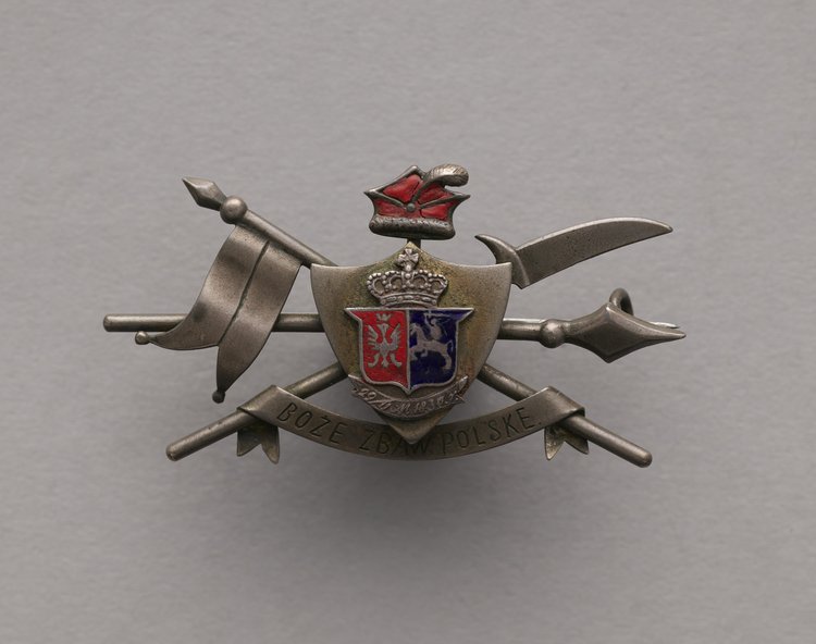 Broszka patriotyczna w formie kartusza