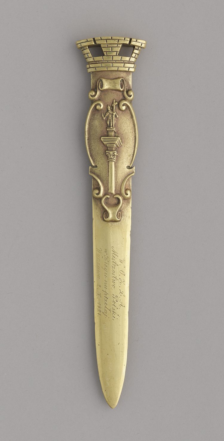 Nóż do papieru z widokiem Kolumny Zygmunta