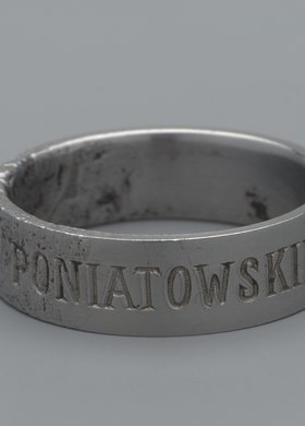 Obrączka pamiątkowa z napisem: Most Poniatowskiego 5.VIII.1915