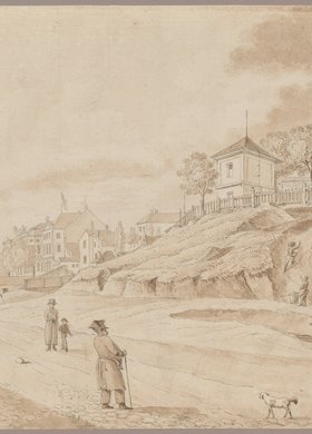 Widok na taras i zamek (Widok Gnojnej Góry)