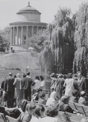 Saxon Garden with the water tower