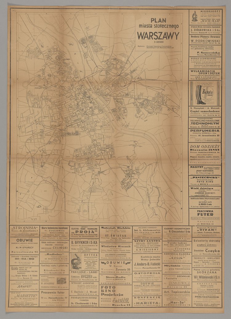Plan miasta stołecznego Warszawy, skala 1:30000