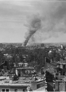 Panorama zniszczonego Śródmieścia