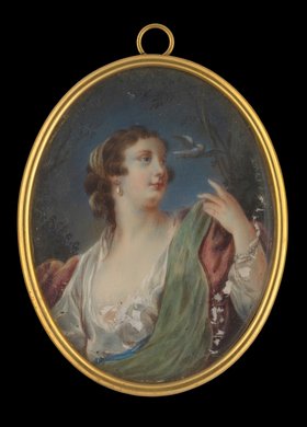 Postać alegoryczna - kobieta z gołębiem (miniatura)