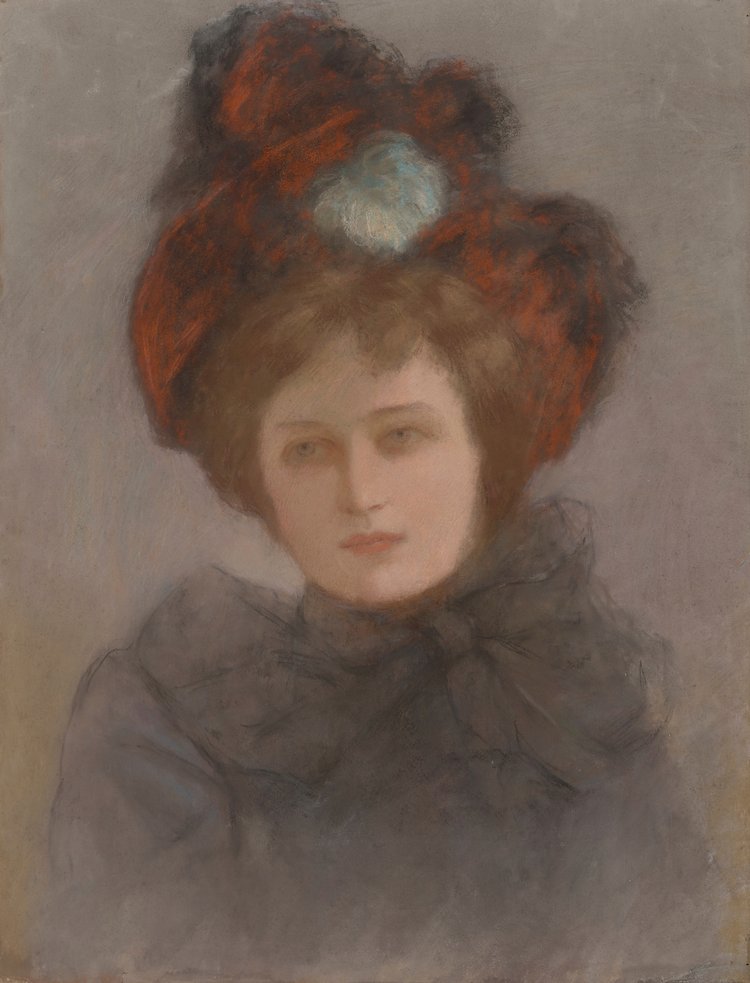 Portret damy w kapeluszu