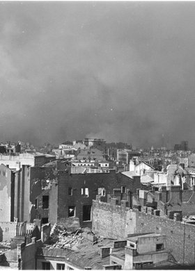 Panorama zniszczonego Śródmieścia